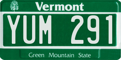 VT license plate YUM291