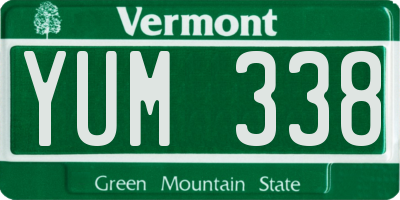 VT license plate YUM338
