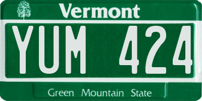 VT license plate YUM424