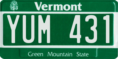 VT license plate YUM431