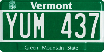 VT license plate YUM437