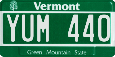 VT license plate YUM440