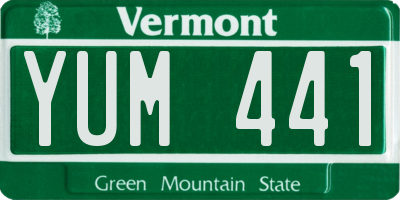 VT license plate YUM441