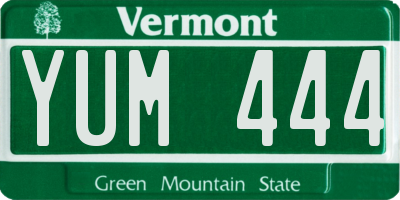 VT license plate YUM444