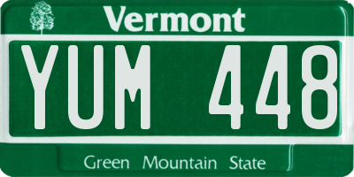 VT license plate YUM448