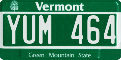 VT license plate YUM464