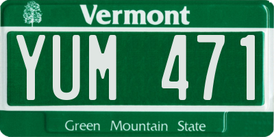 VT license plate YUM471