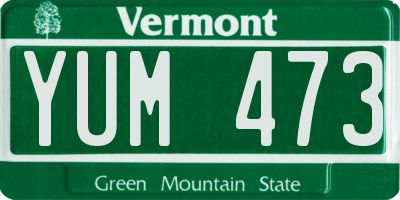 VT license plate YUM473