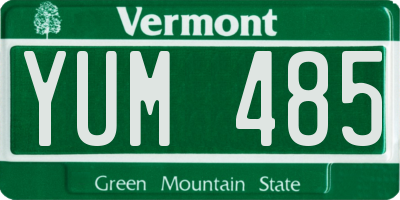 VT license plate YUM485
