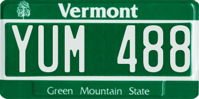 VT license plate YUM488