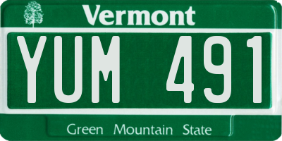 VT license plate YUM491
