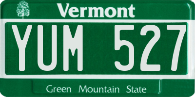 VT license plate YUM527
