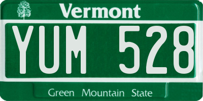 VT license plate YUM528
