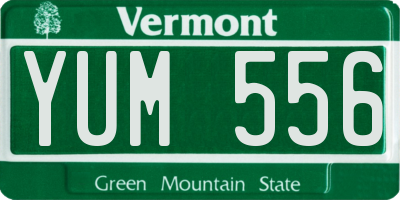 VT license plate YUM556