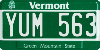 VT license plate YUM563