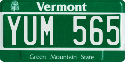 VT license plate YUM565