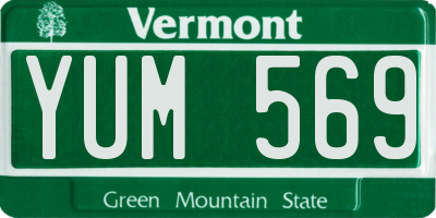 VT license plate YUM569