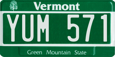 VT license plate YUM571