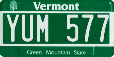 VT license plate YUM577