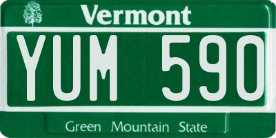 VT license plate YUM590