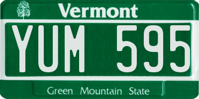 VT license plate YUM595