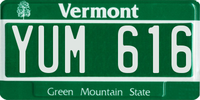 VT license plate YUM616