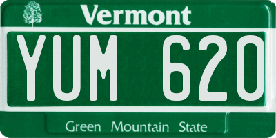 VT license plate YUM620