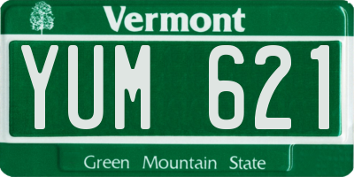 VT license plate YUM621