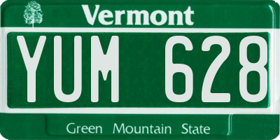 VT license plate YUM628
