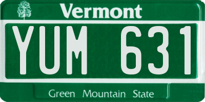 VT license plate YUM631