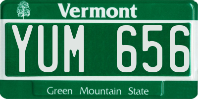 VT license plate YUM656