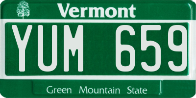 VT license plate YUM659