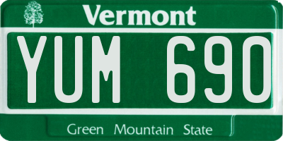 VT license plate YUM690