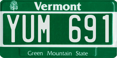 VT license plate YUM691
