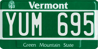 VT license plate YUM695