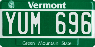VT license plate YUM696