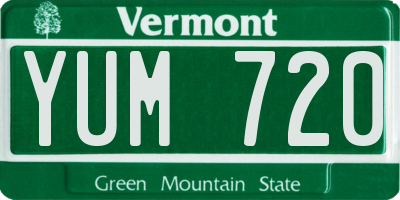 VT license plate YUM720