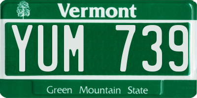 VT license plate YUM739