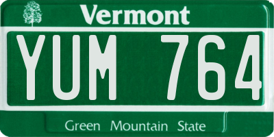 VT license plate YUM764