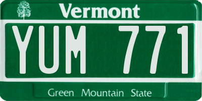 VT license plate YUM771