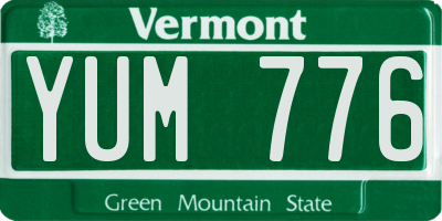 VT license plate YUM776
