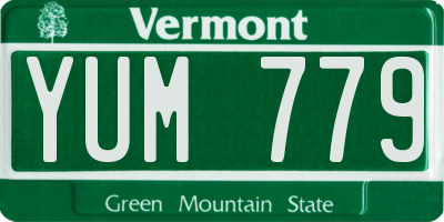 VT license plate YUM779