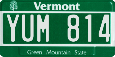 VT license plate YUM814