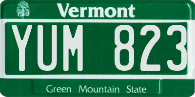 VT license plate YUM823
