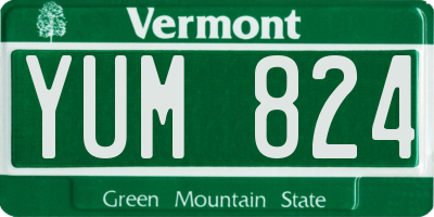 VT license plate YUM824