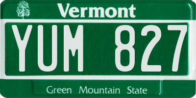 VT license plate YUM827