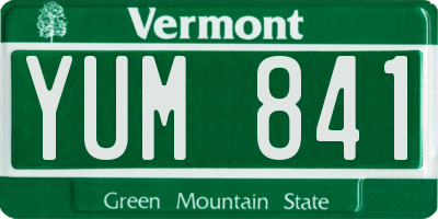 VT license plate YUM841
