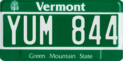 VT license plate YUM844
