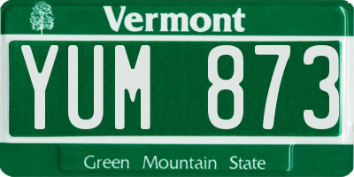 VT license plate YUM873