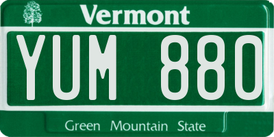 VT license plate YUM880